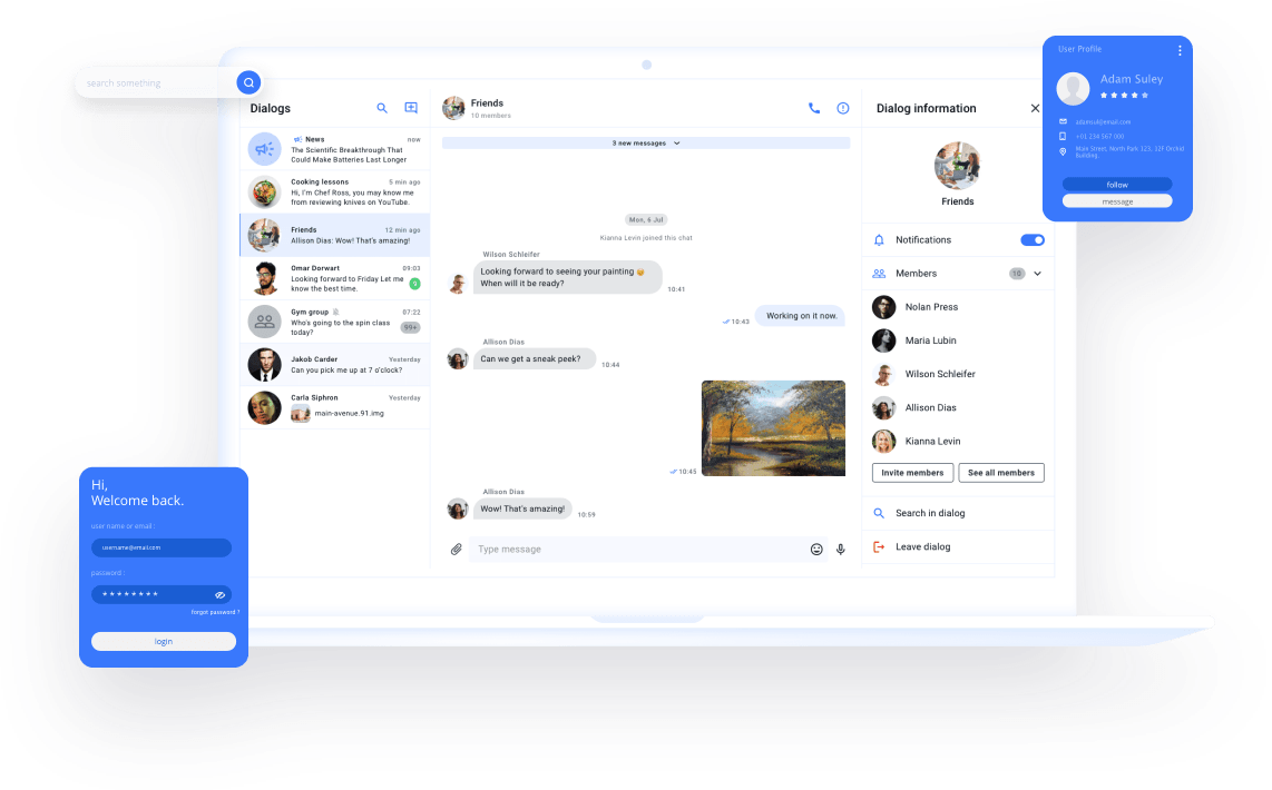 QuickBlox UI Kit Functionality