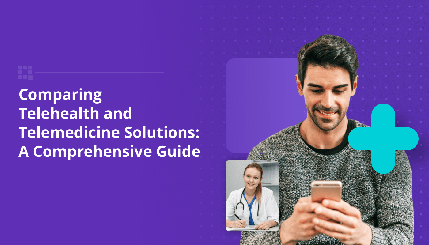 A man using a telehealth app
