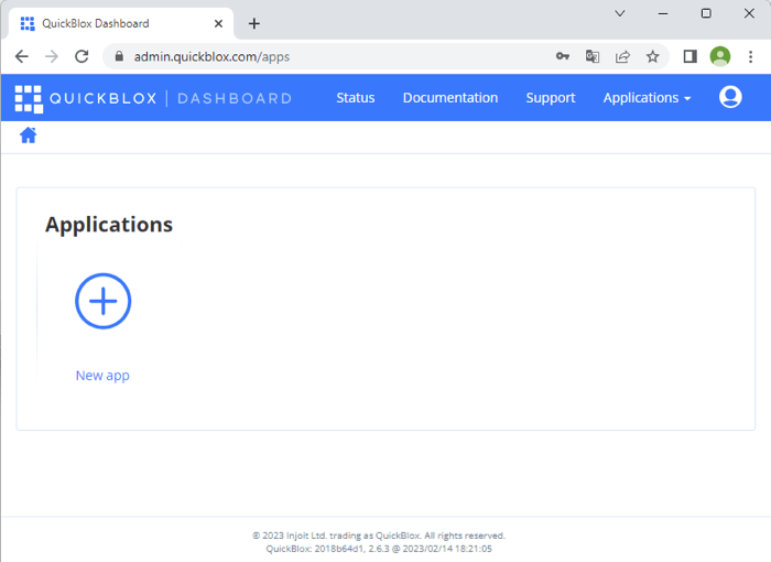 Create a New app