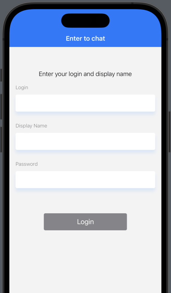 Completed SwiftUI login screen