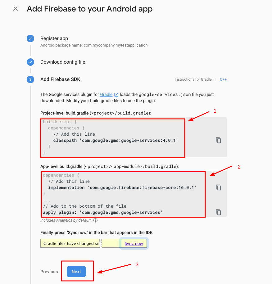 Add Firebase SDK