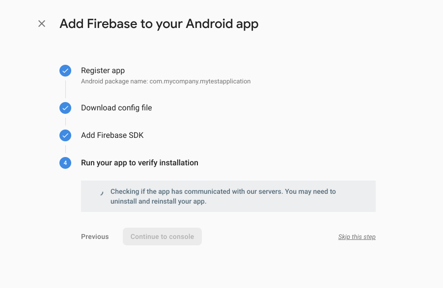 Verifying installation of Android App