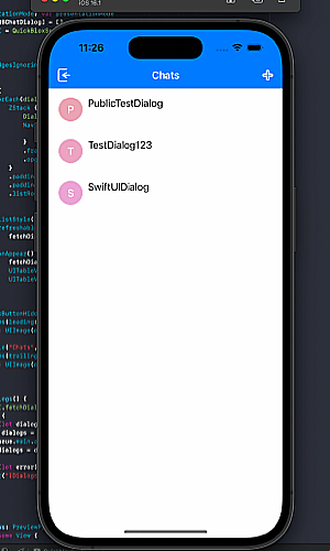 chat app interface
