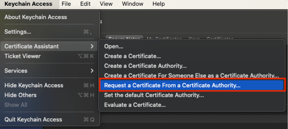 Create APNS certificate