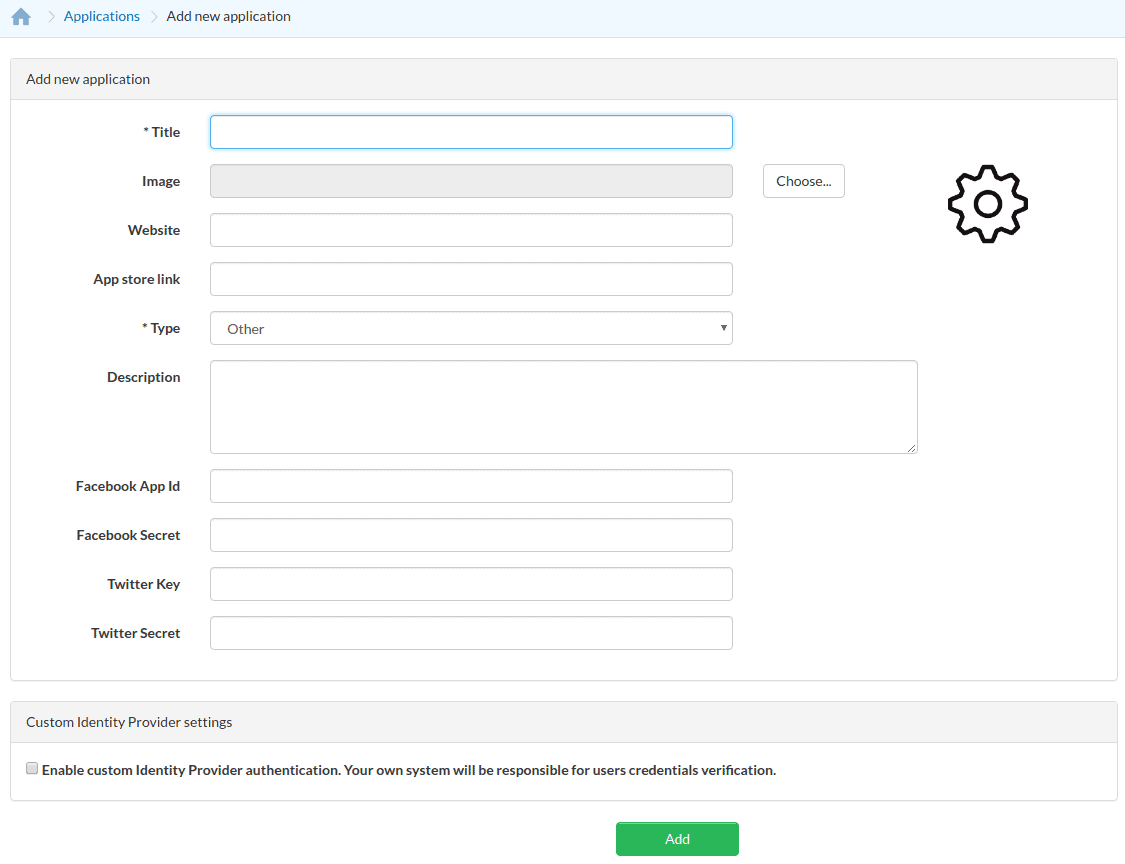 Admin panel