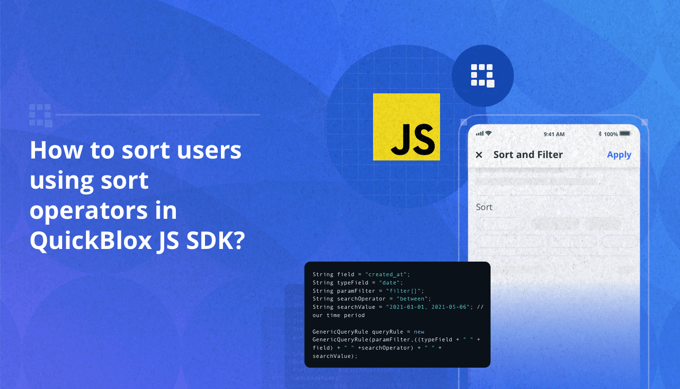 How to sort users using sort operators in QuickBlox JS SDK? • QuickBlox